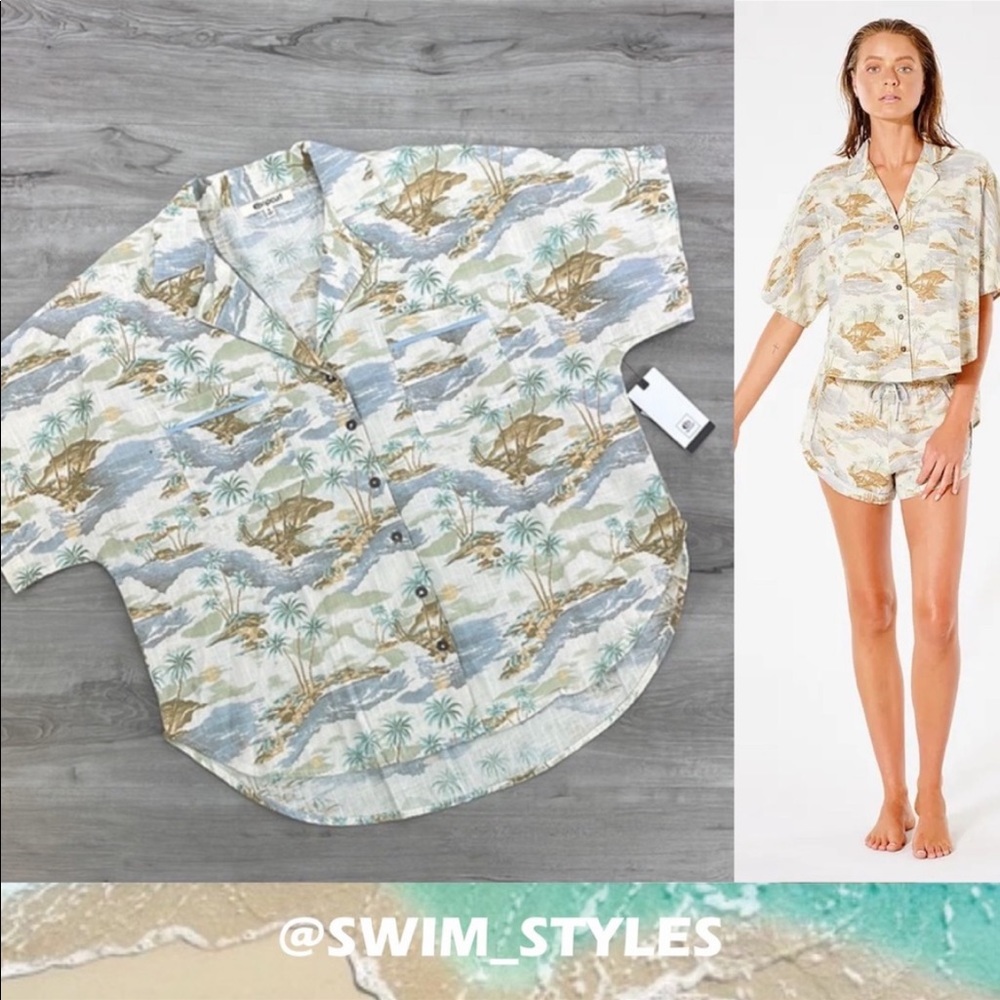 ☀️RIP CURL☀️ POSTCARDS SHIRT COVER UP